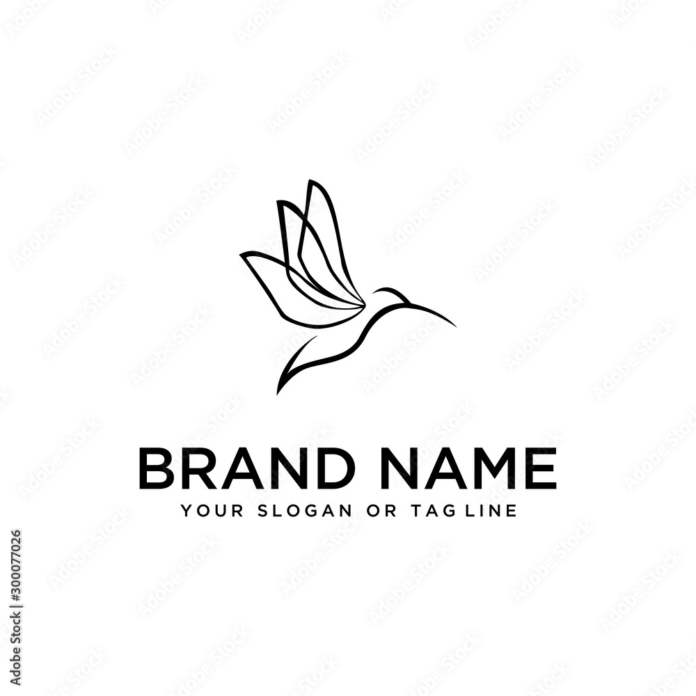 bird design logo vector white background template