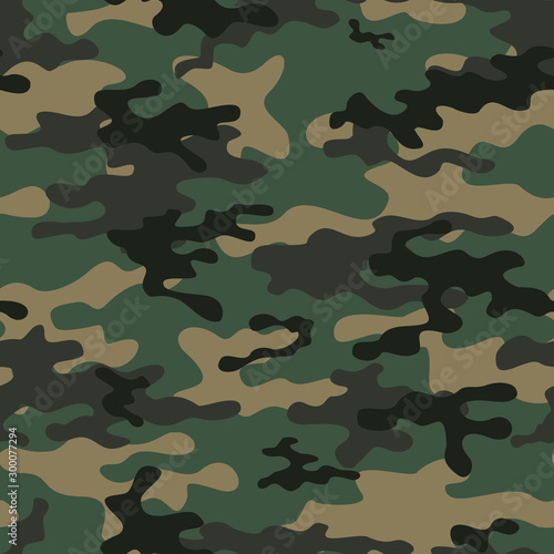  Seamless vector camouflage pattern for printing.