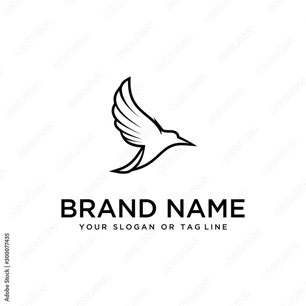 bird design logo vector white background template bird design logo vector white background template