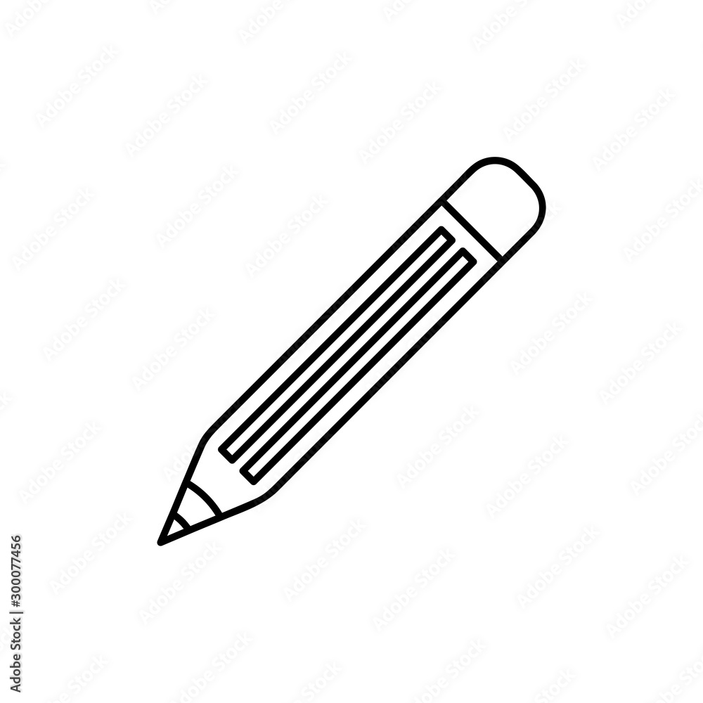 Pencil icon in trendy outline style design. Vector graphic illustration. Pencil icon for website design, logo, and user interface. EPS 10. Pencil icon in trendy outline style design. Vector graphic illustration. Pencil icon for website design, logo, and user interface. EPS 10.