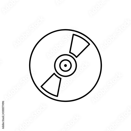flat line cd disk icon. Logo element illustration. cd disk design. vector eps 10. Can be used in web and mobile .