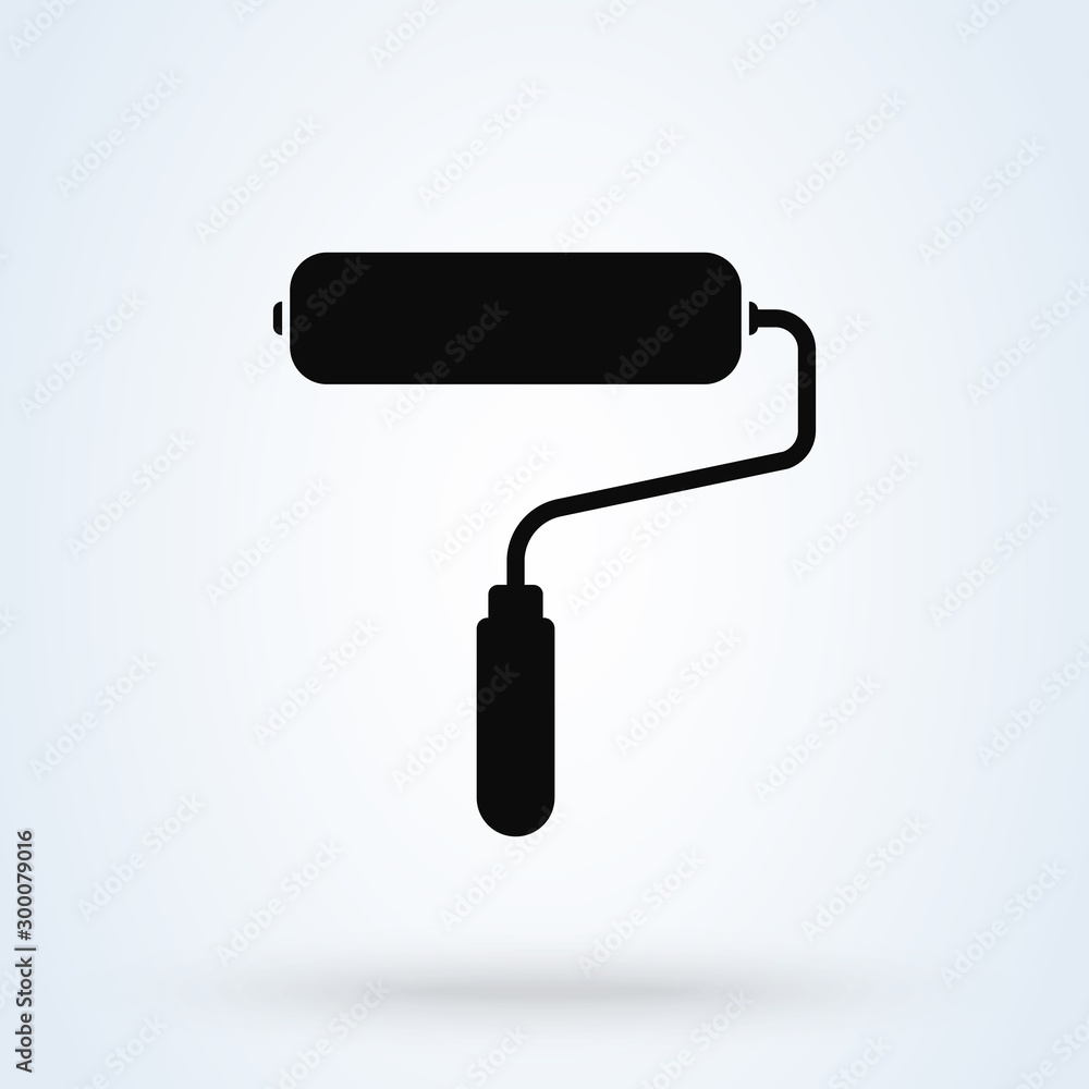 Paint roller Simple modern icon design illustration Paint roller Simple modern icon design illustration