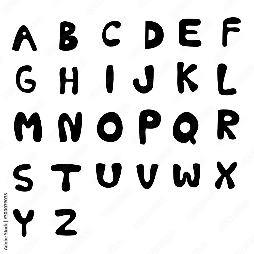 Hand Drawn Alphabets Fonts vector. Hand Drawn Alphabets Fonts vector.