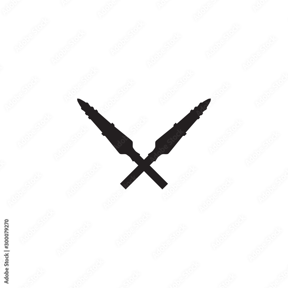 Obraz premium Spear logo design vector template