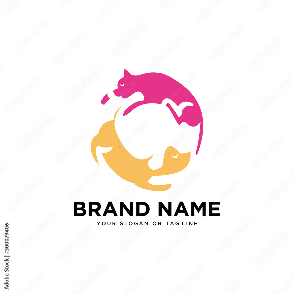 creative logo design Dog and Cat vector template creative logo design Dog and Cat vector template