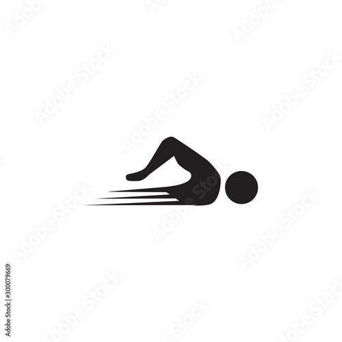 Swimmer logo design vector template