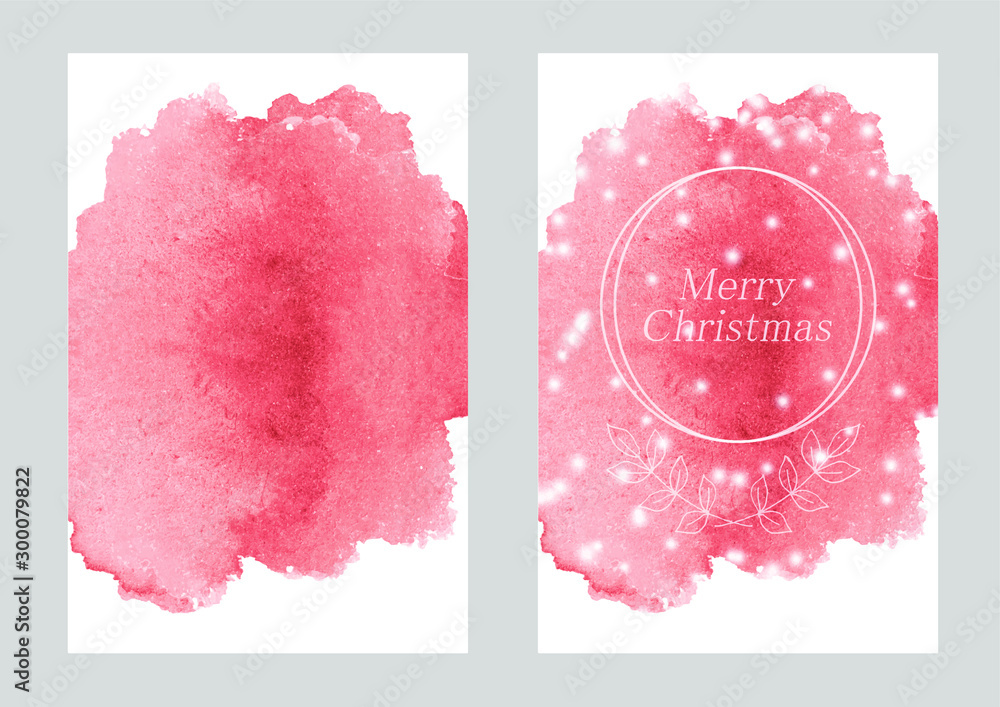 水彩クリスマスカードセット Stock Vector Adobe Stock