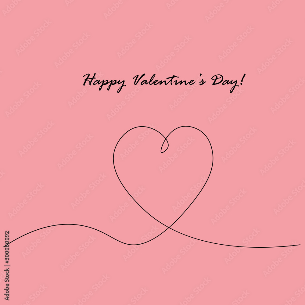 Valentine day heart background pink design vector illustration