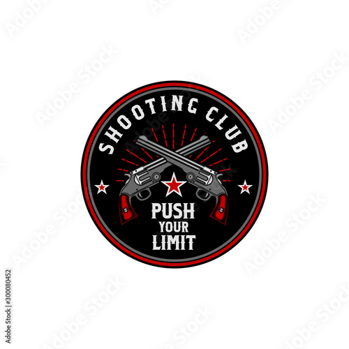 Shooting club badge logo design inspiration