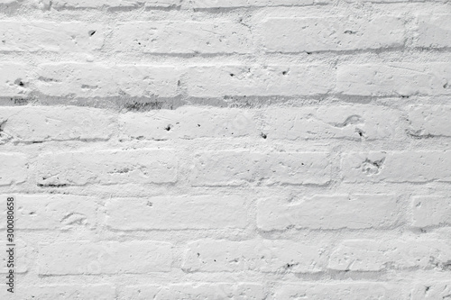 White brick wall texture for background.