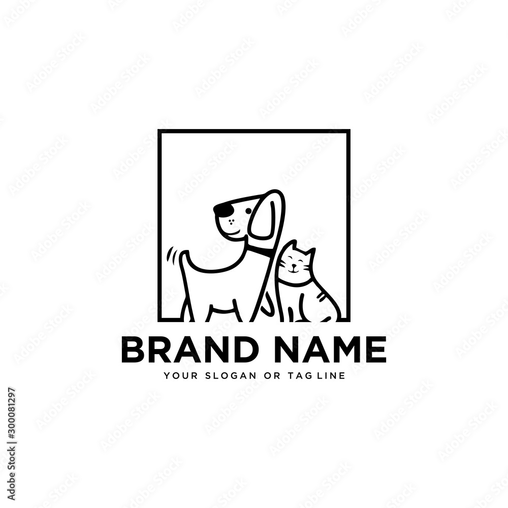 creative logo design Dog and Cat vector template creative logo design Dog and Cat vector template