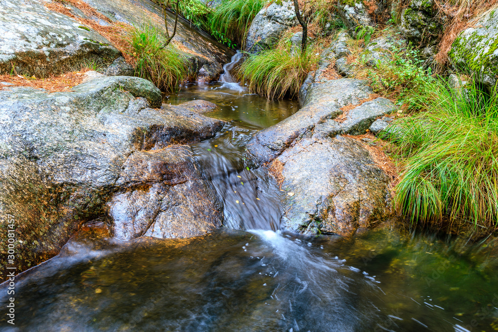 Fototapeta premium Hornillo waterfall in the mountains of Madrid