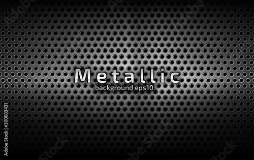 The abstract black background image overlaps with the silver lines. Metal style Modern concepts for design templates