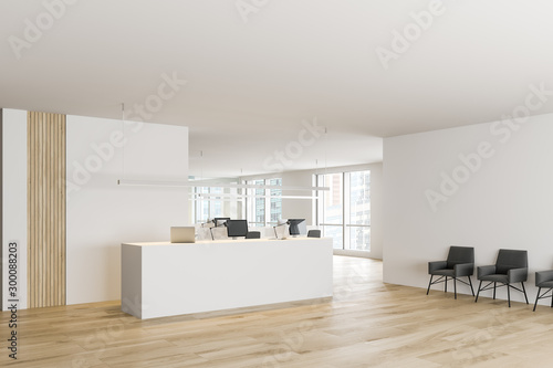 Reception and lounge area in modern office