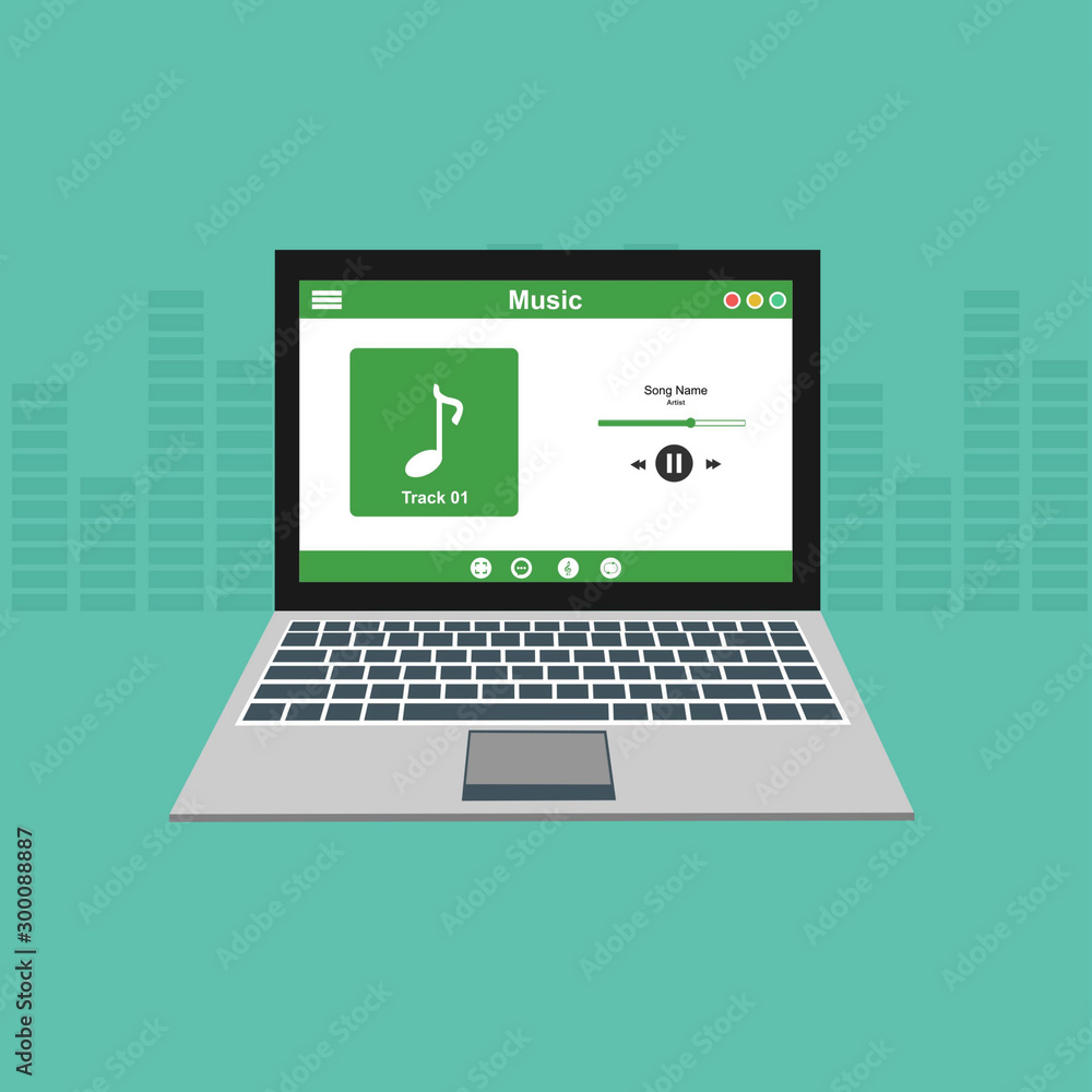 Mobile music player app design layout. songs albums listening screen. Flat UI for application Mobile music player app design layout. songs albums listening screen. Flat UI for application