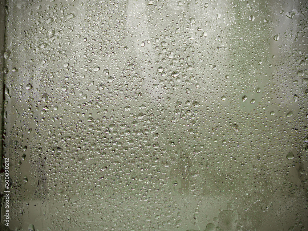 Fototapeta premium Frozen glass. Water drops