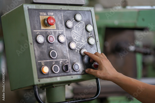 control panel of milling machine