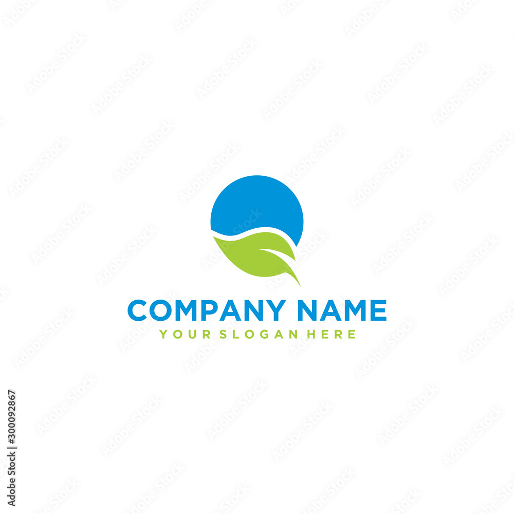 Leaf logo design vector