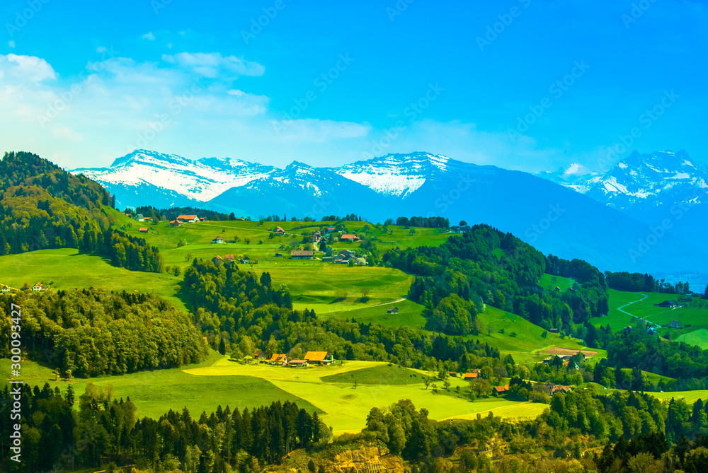 Panorama im Zuercher Oberland