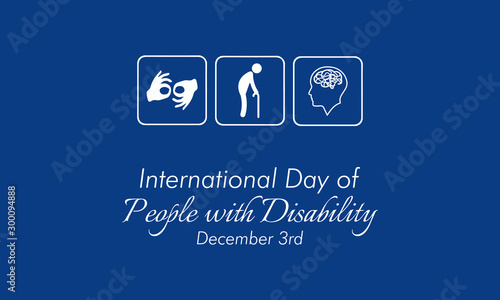Vector illustration on the theme of International day of Persons with disabilities on December 3rd.