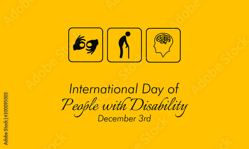 Vector illustration on the theme of International day of Persons with disabilities on December 3rd.