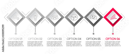 Business infographic with icons. Vector