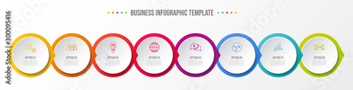 Concept of company timeline - business infograph. Vector