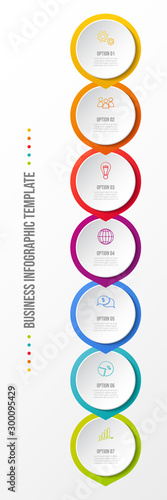 Business infograph with icons - concept of template. Vector