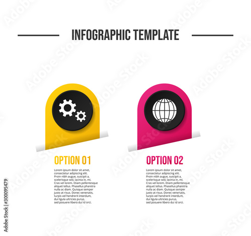 Company infographic template with business icons. Vector