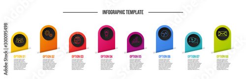 Company infographic template with business icons. Vector