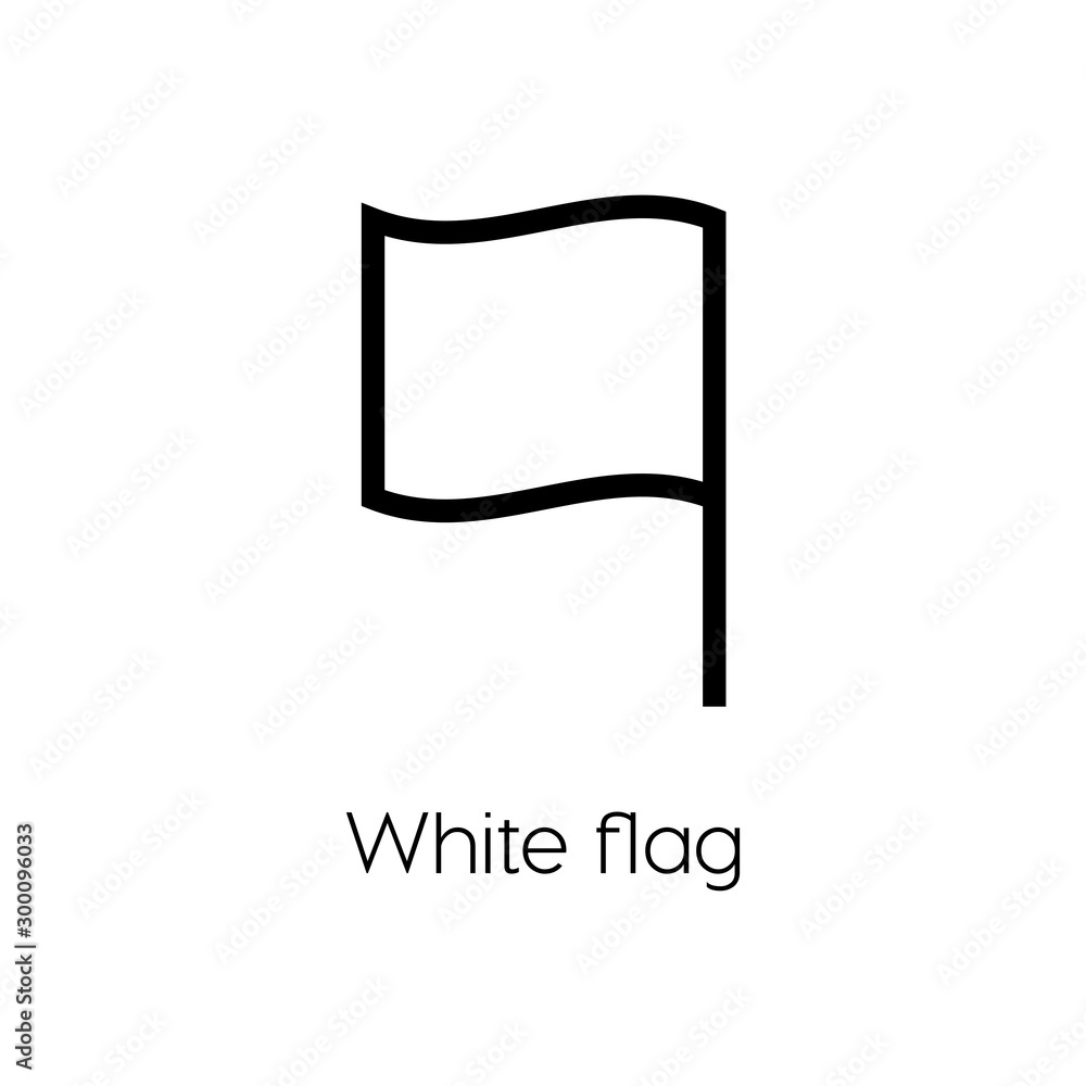 White flag icon vector sign symbol. Flag vector.. White flag icon vector sign symbol. Flag vector..