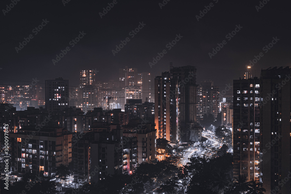 city at Diwali night