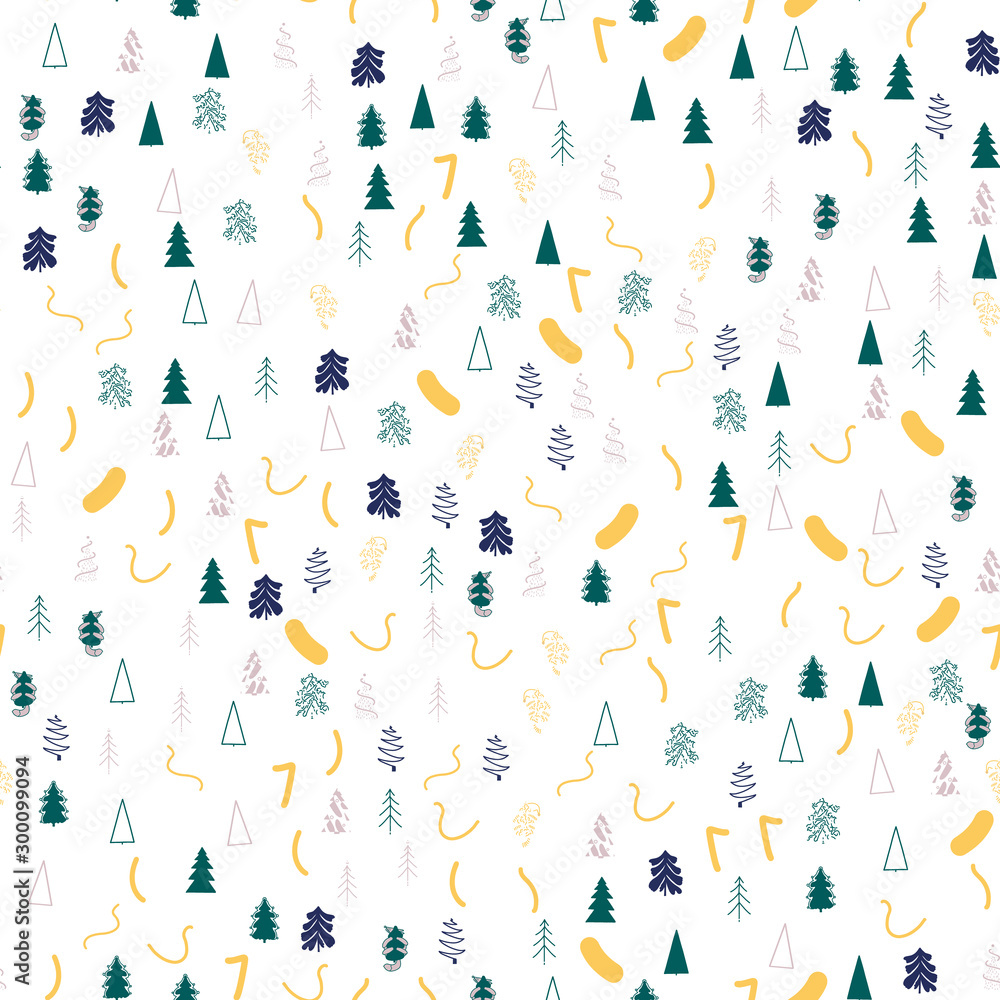Christmas pattern in flat style Christmas pattern in flat style
