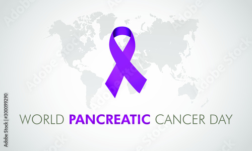 Vector illustration on the theme of World Pancreatic Cancer day in November.