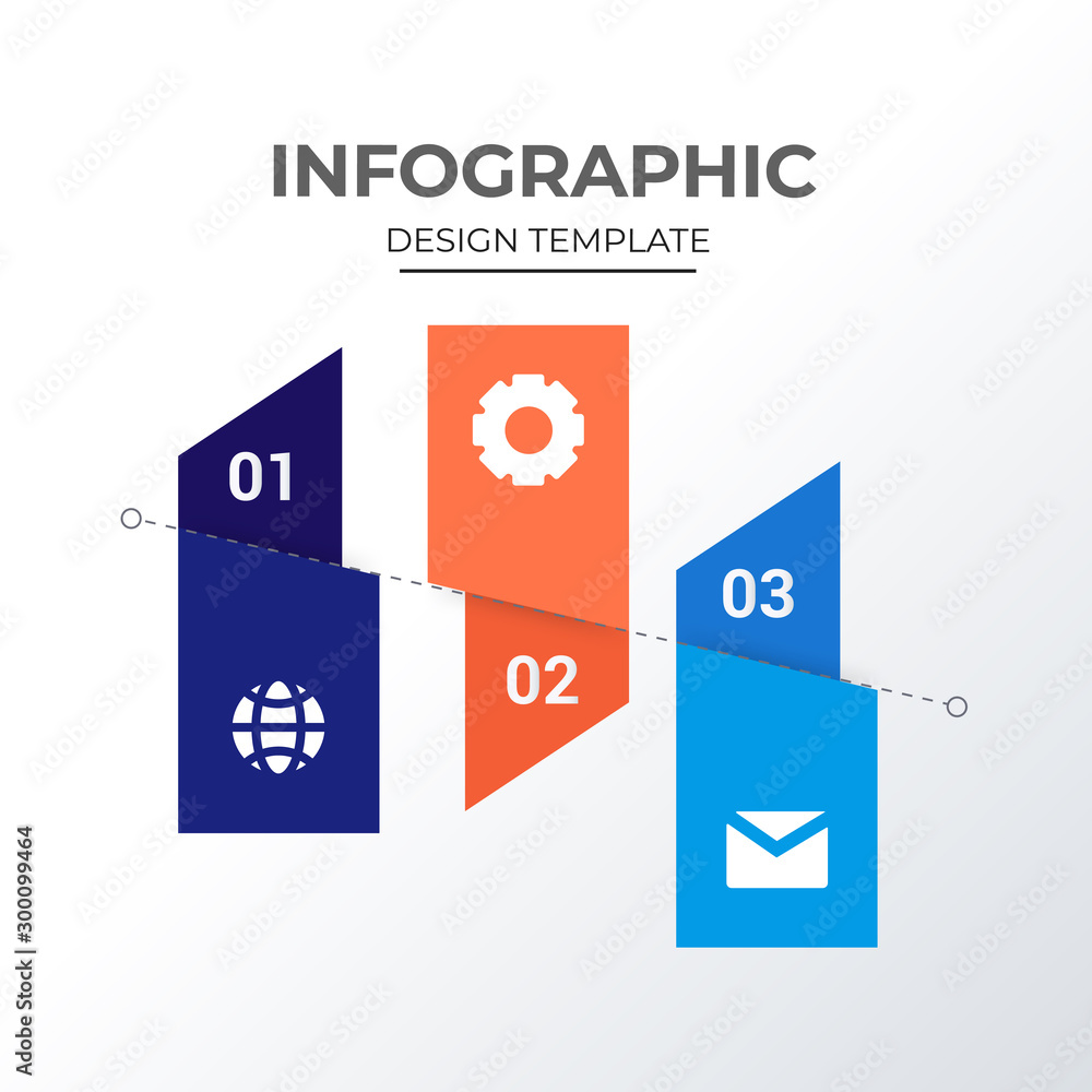 Abstract infographic template design. Business concept infograph with 3 icons, options, steps or processes. Vector visualization can be used for workflow layout, diagram, annual report, web Abstract infographic template design. Business concept infograph with 3 icons, options, steps or processes. Vector visualization can be used for workflow layout, diagram, annual report, web