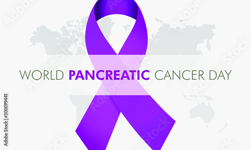 Vector illustration on the theme of World Pancreatic Cancer day in November.