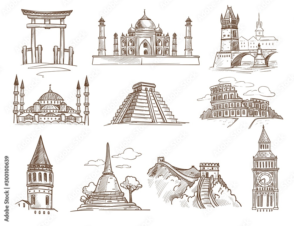 Famous Landmarks World Doodle Stock Illustrations – 154 Famous Landmarks  World Doodle Stock Illustrations, Vectors & Clipart - Dreamstime