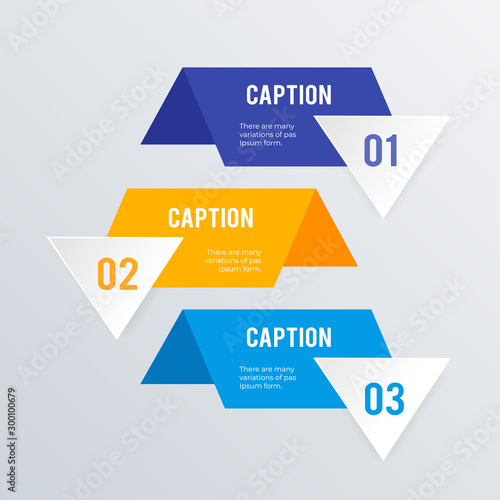 3D infographic template design. Business concept infograph with 3 options, steps or processes. Vector visualization can be used for workflow layout, diagram, annual report, web