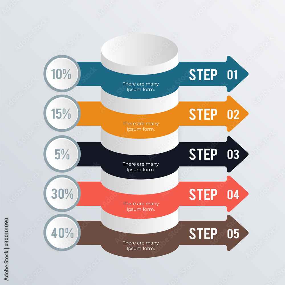 Arrow 3D process infographics template design. Business concept ...
