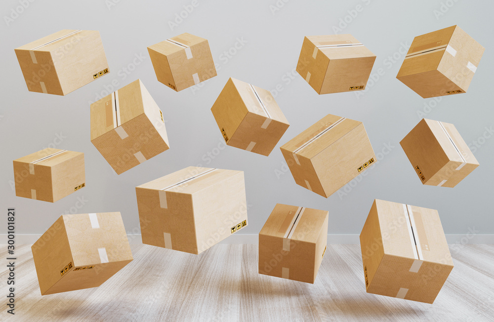 Business Logistics concept. Global business connection technology. Cardboard boxes. 3d rendering Business Logistics concept. Global business connection technology. Cardboard boxes. 3d rendering