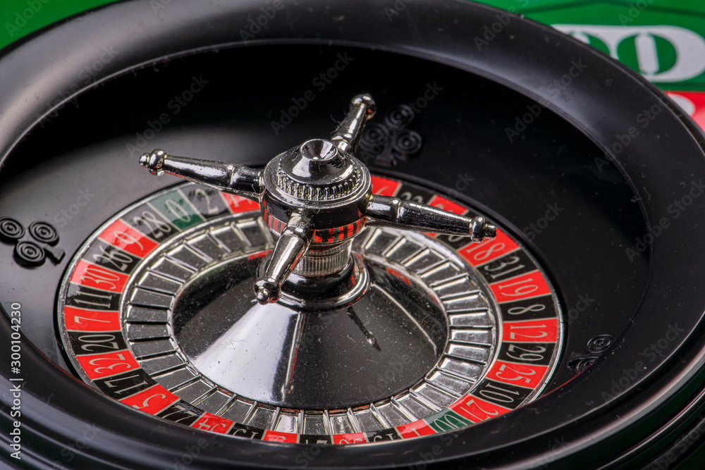 Roulette with black and red gambling in the casino Roulette with black and red gambling in the casino