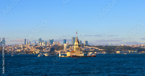Maiden's tower of istanbul, Bosphorus and cityscape