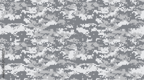 Seamless pattern. Abstract military or hunting camouflage background. black and white gray. Vector illustration. repeated seamless photo