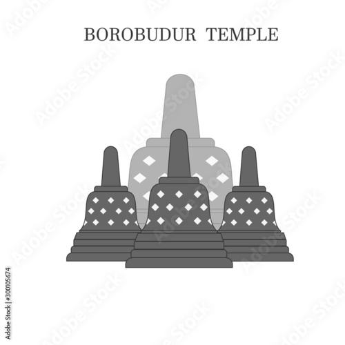 Borobudur Temple, Landmark From Indonesia  - Vector