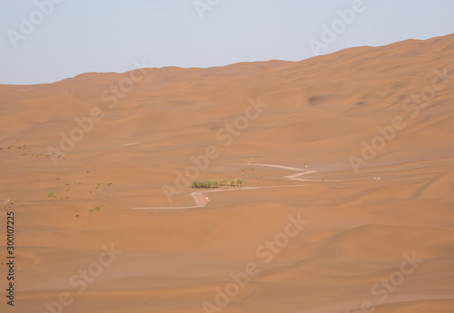 Kumtag Desert, China - a section of the wider Taklamakan Desert, and part of the Tarim Basin, the Kumtag Desert is famous for it's sandy dunes and the beauty of its landscape photo