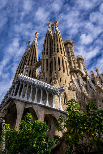 Cathedral La Sagrada Familia in Barcelona, Spain