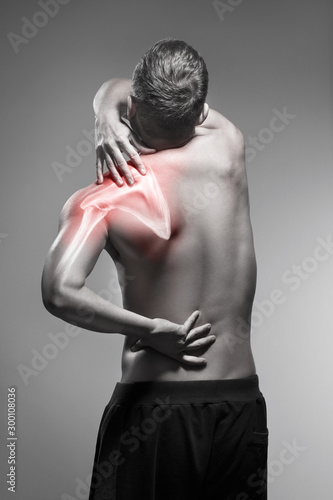 Shoulder pain, scapula also known as shoulder bone illustrated