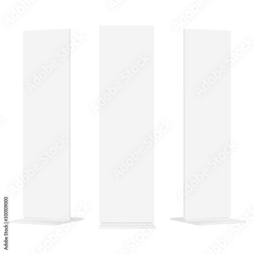 Set of advertising totems isolated on white background. Vector illustration photo