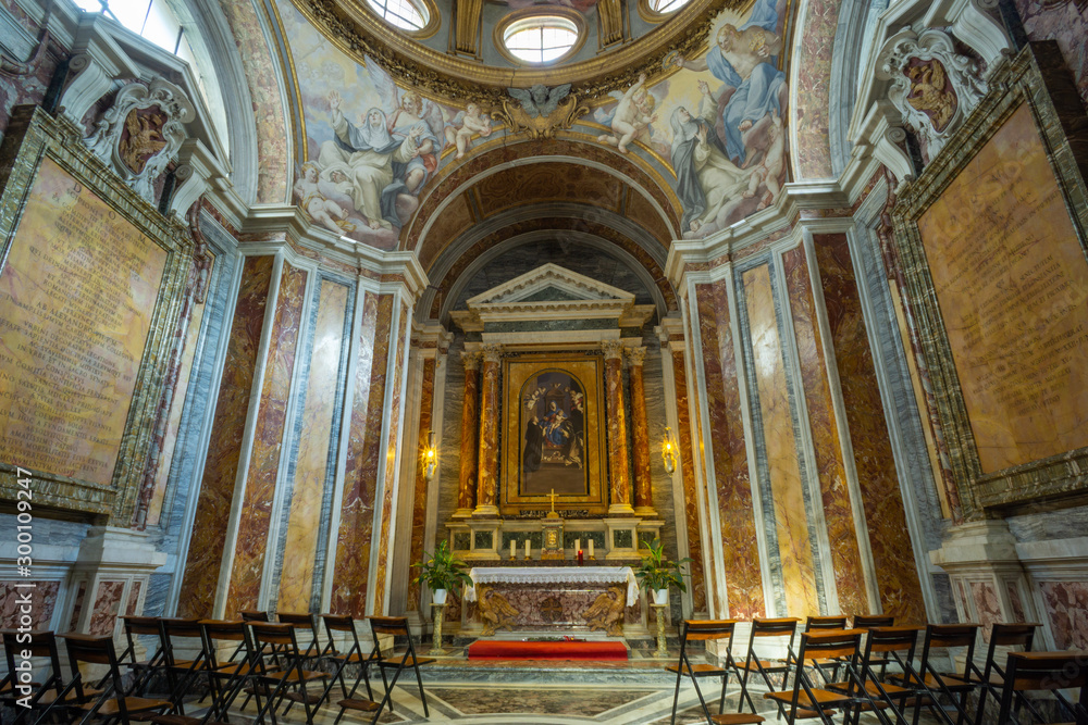 interior of the Basilica of Saint Sabina, Aventine Hill. Rome, Italy