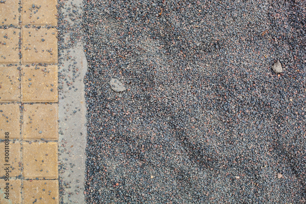 background from texture of decorative tiles with small gravel background from texture of decorative tiles with small gravel